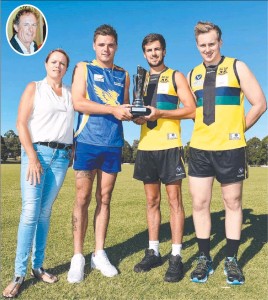 Sharon Billings with son Mitchell and Evans' sons Nathan and Jake. PICTURE: LAWRENCE PINDER