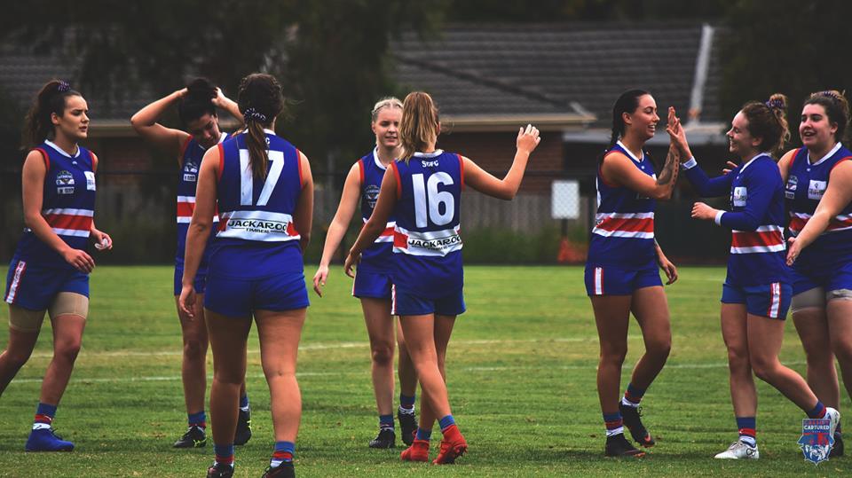South Croydon women's celebrate after a win over The Basin. PHOTO: Cassidy Captured